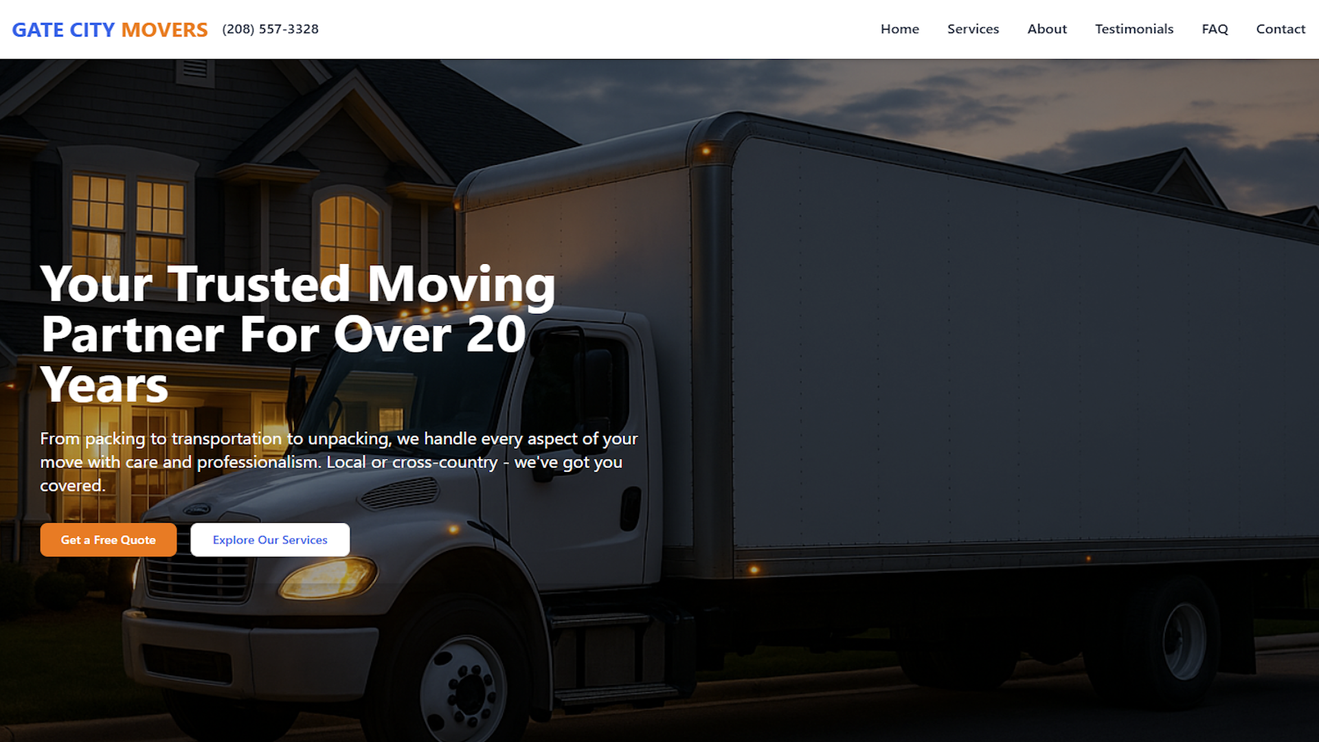 Moving Company Website